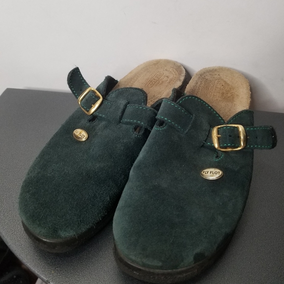 Fly Flot Green Mule Clogs Size 7 37 - Picture 1 of 3